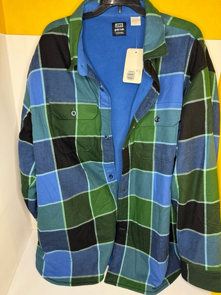 Levi’s Men’s Gold Tab Plaid Jackson Flannel Worker Overshirt - Large Cali NWT