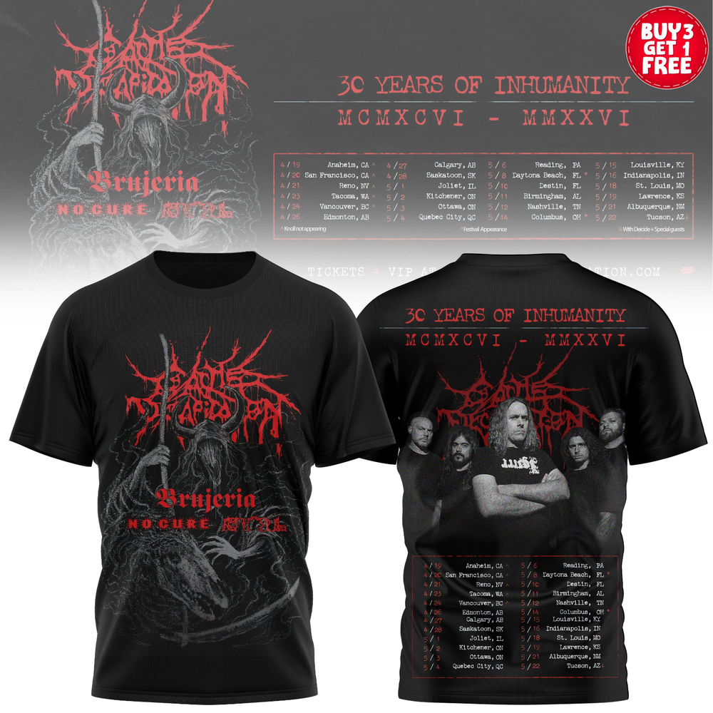 Cattle Decapitation Tour 2026 All Over Print Tshirt - S to 5XL