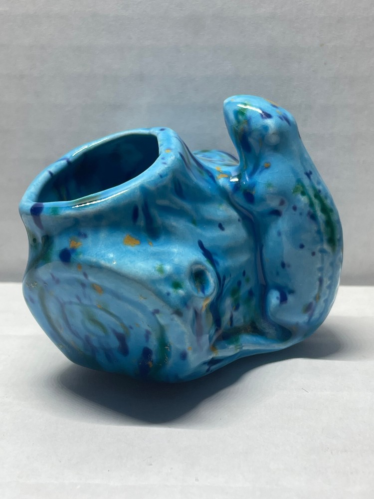 Vintage Toothpick Holder Blue