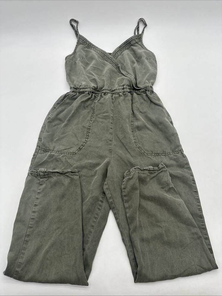 Abercrombie & Fitch Jumpsuit For Women XXSP Green Pocket V-Neck..#27061