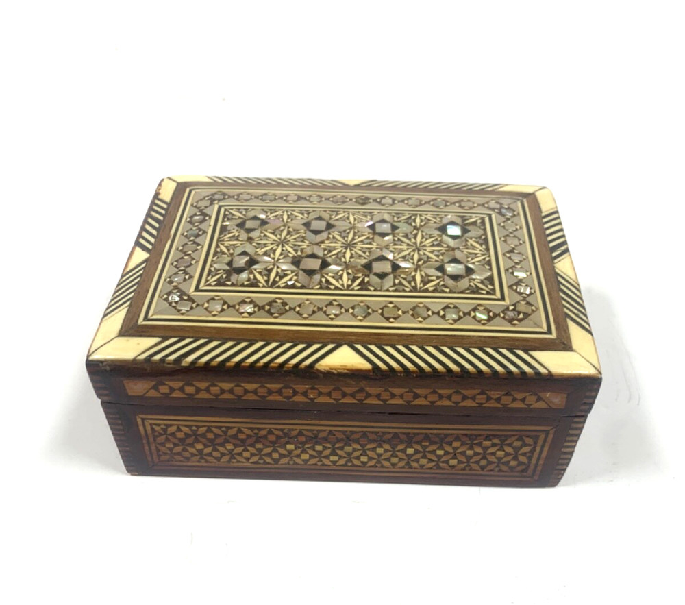 Vintage Egyptian Marquetry Box