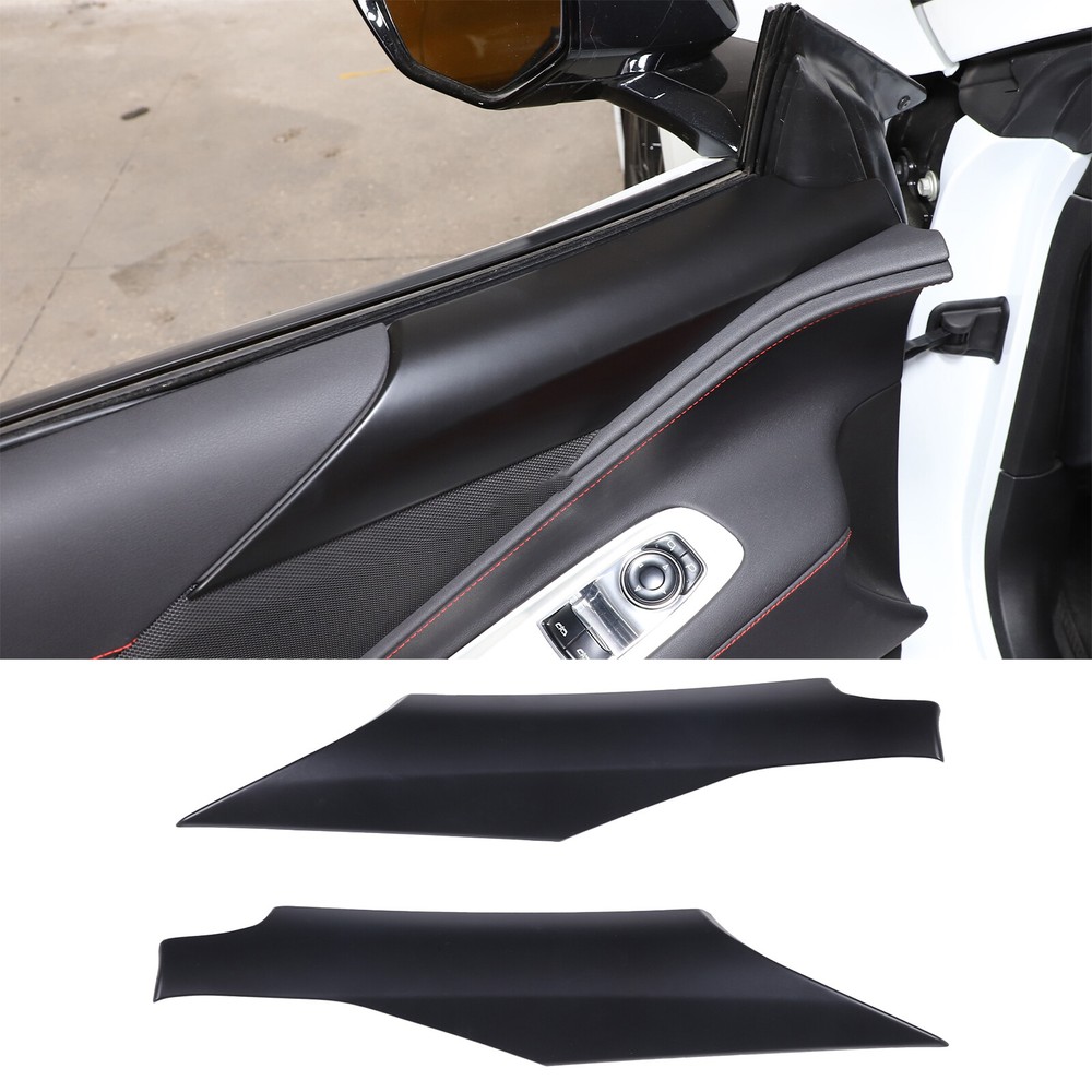 Matt Black Car Door Speaker Upper Trim Cover For Corvette C8 Z06 Z51 2020-2024