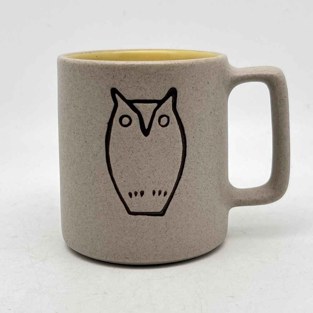 Vintage Owl Art Pottery Coffee Mug Cup Pigeon Forge Tennessee Handmade USA