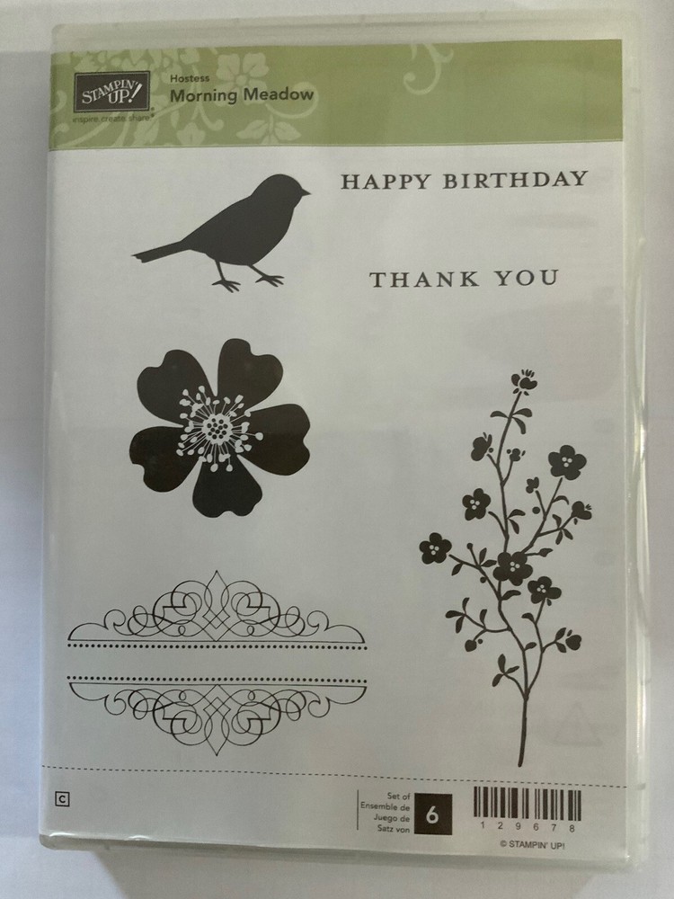 Stampin Up Stamp Set MORNING MEADOW Retired Sets Hostess