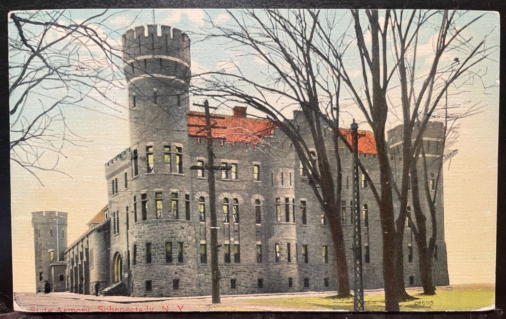 Vintage Postcard 1909 State Armory, Schenectady, New York (NY)