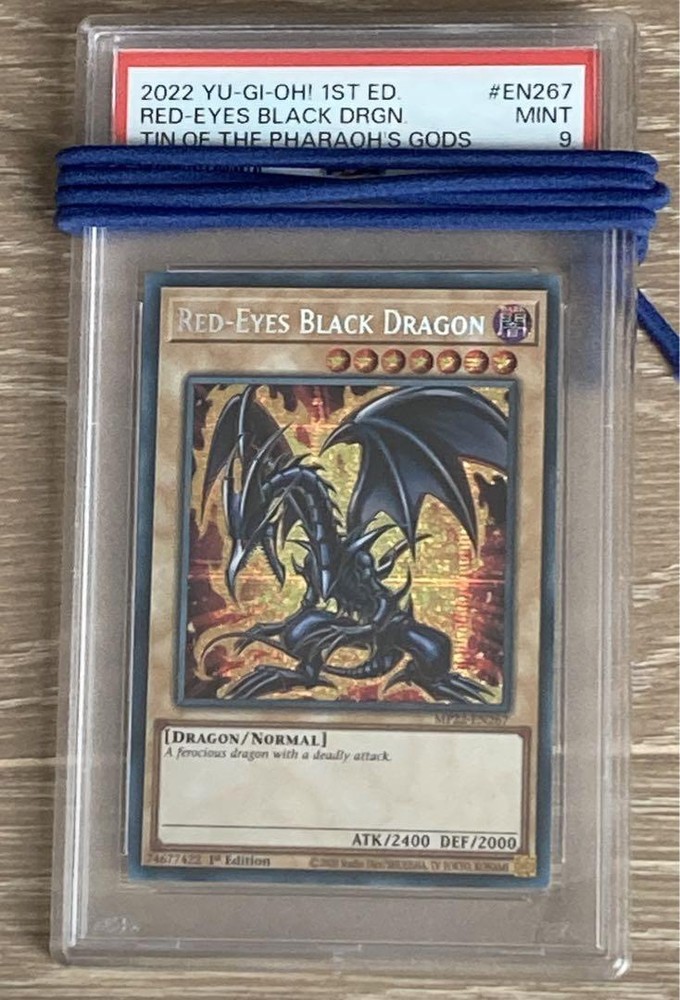 PSA 9 Red-Eyes Black Dragon Secret Rare Japanese Yu-Gi-Oh Card Graded