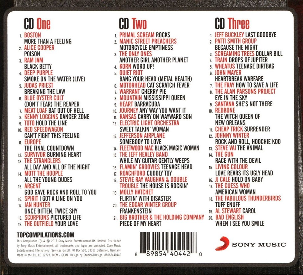 Various Artists Classic Rock Collection [Sony Music] New Cd