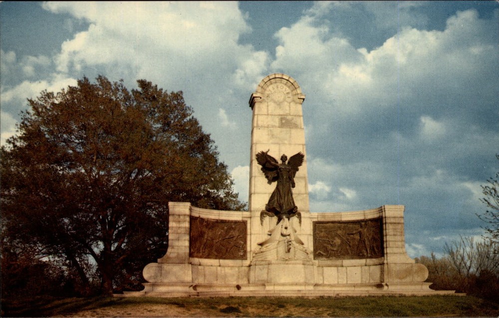 Vicksburg Mississippi Natl Military Park Civil War Missouri Memorial postcard