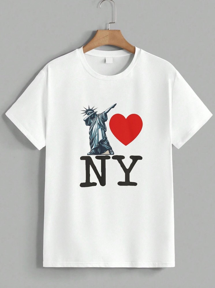 Statue Of Liberty Dabbing T-Shirt Funny I Love NY Travel Graphic Tee Unisex