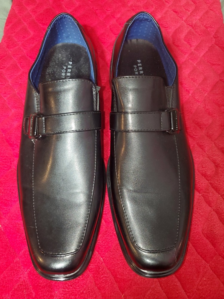 Perry Ellis Shoes Portfolio Ultra Foam Dress Loafer Black Men's Size 9 NWOB