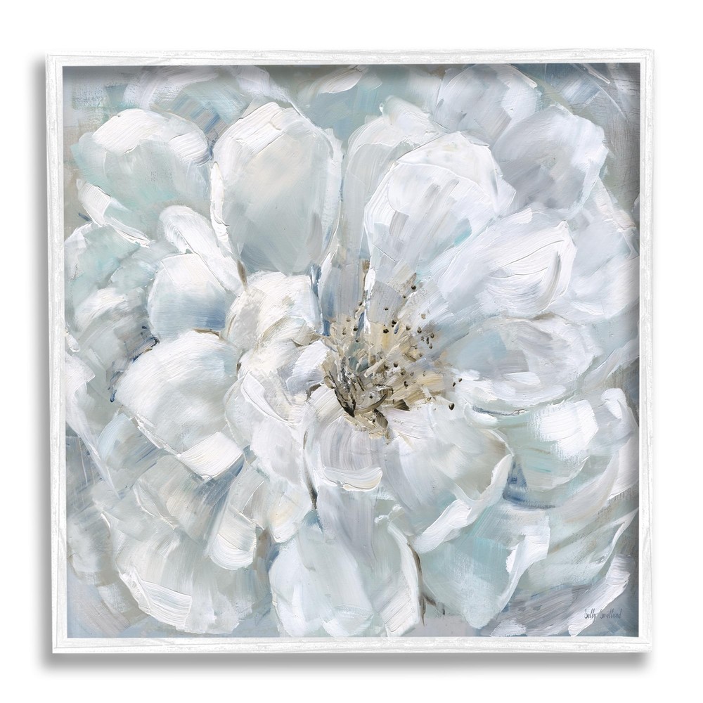 White Painted Blossom Framed Giclee Art by Sally Swatland