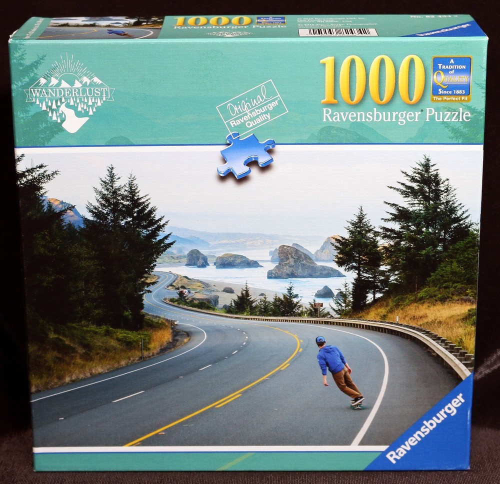Ravensburger Oregon Coast Skate Puzzle 1000 Skateboard Winding Road 82 434 2