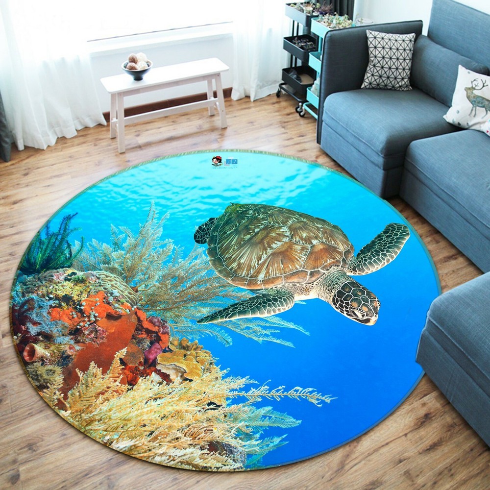 3D Ocean Tortoise NAO4135 Game Rug Mat Elegant Photo Carpet Mat Fay