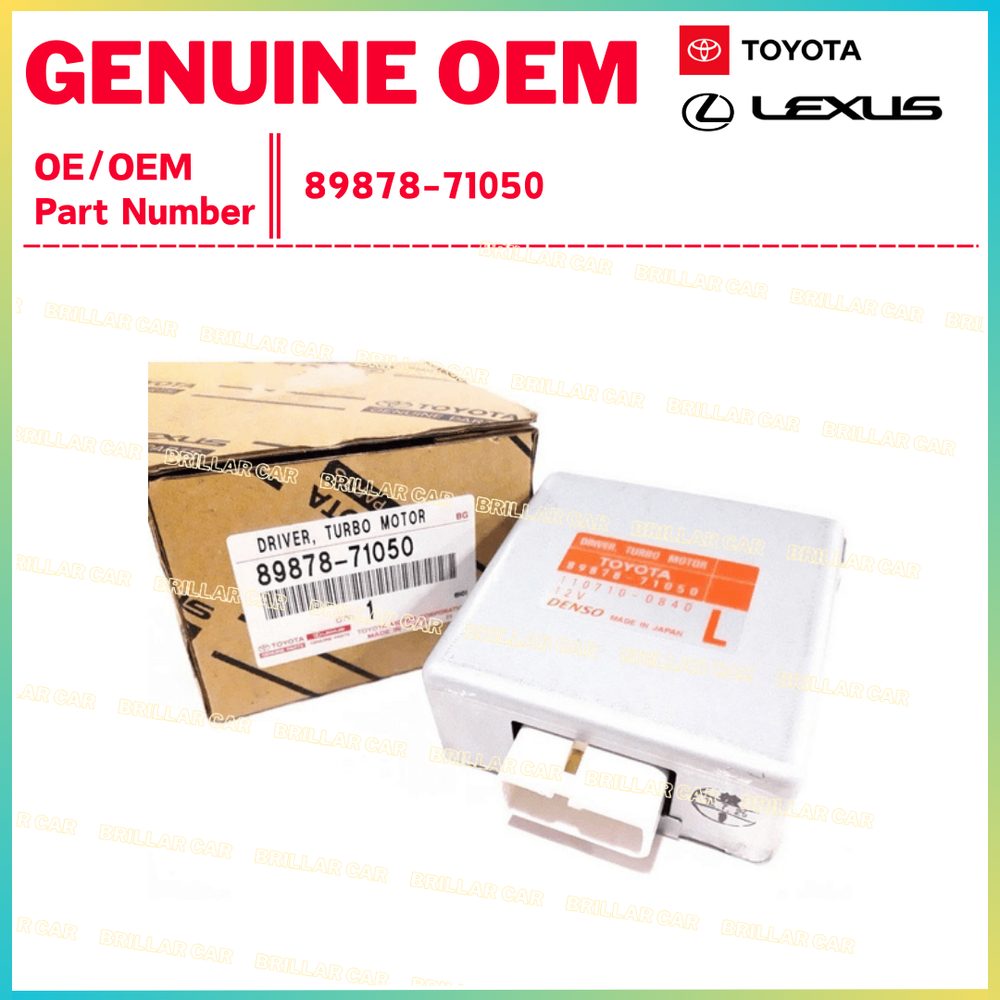 Toyota Genuine Fortuner Hilux 1KDFTV 2KDFTV Turbo Driver Motor 89878-71050 OEM