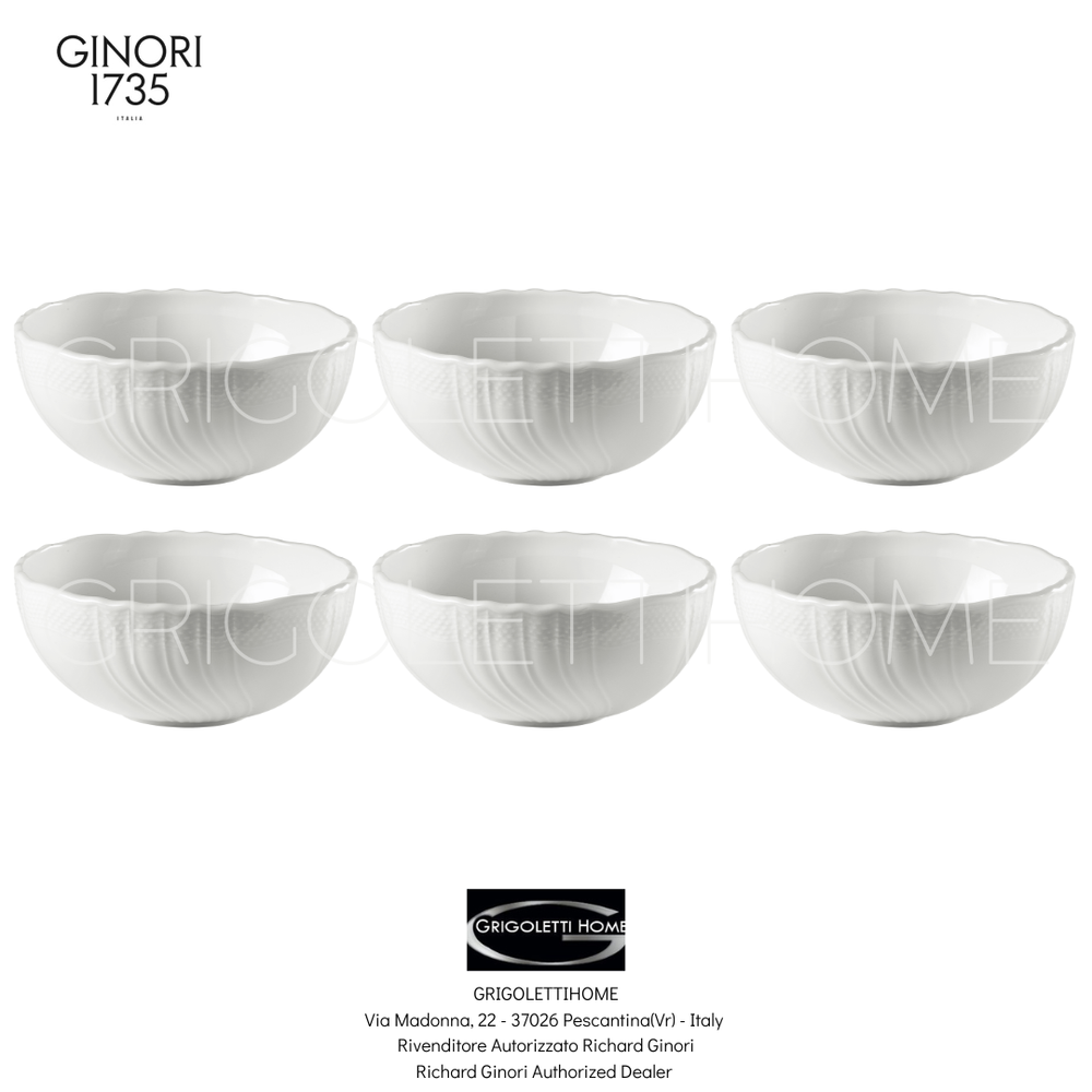 Richard Ginori - Vecchio Ginori - 6 Pasta Bowls Ø Cm 17.5 - Shipping In 60 Days