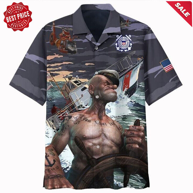 Army Veteran Sailor Hawaiian Shirt With Pockets 3D For Men Size S 5XL