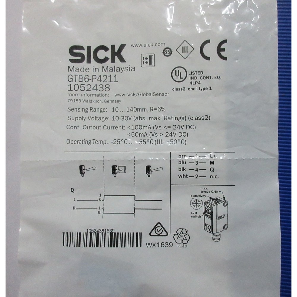 One New Sick GTB6-P4211 1052438 Photoelectric switch Free shipping