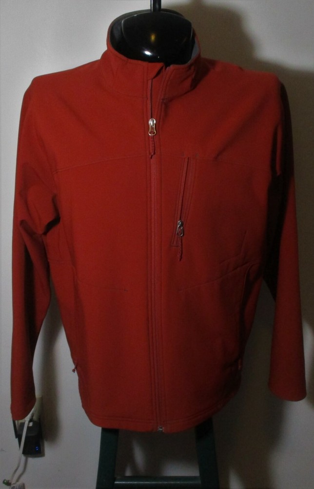 REI Rust Red Full Zip Fleece Lined Jacket Men's Size L