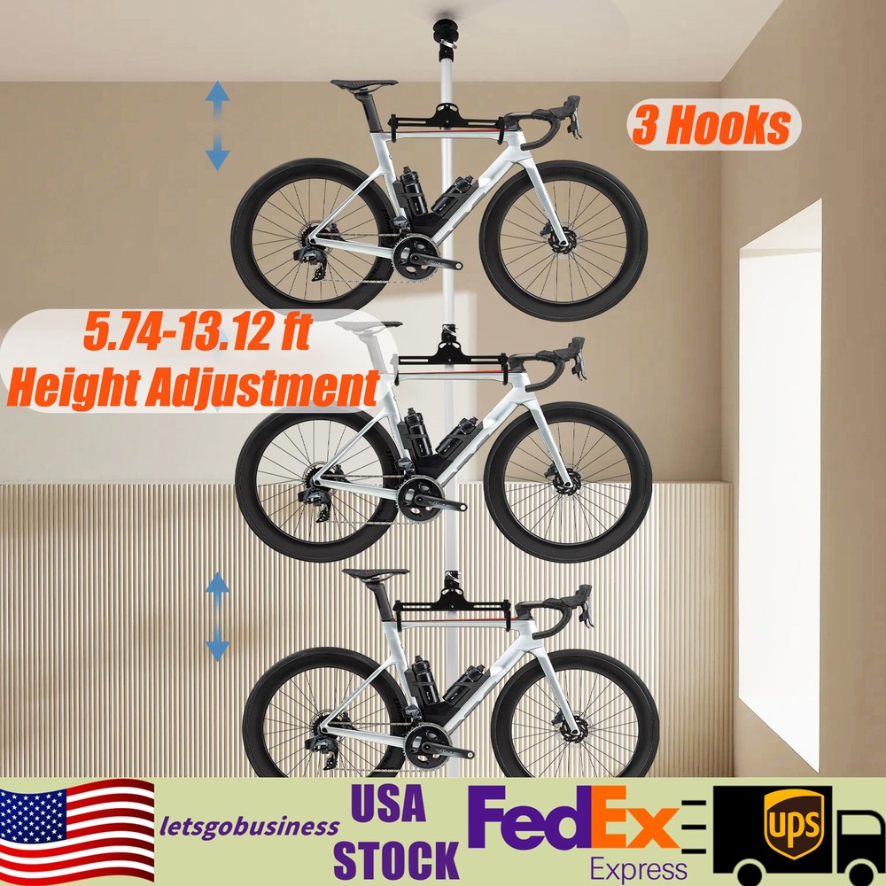 Indoor Bike Hanger Vertical Bike Rack Holds Up to 30kg 3-Bike Storage Rack Stand