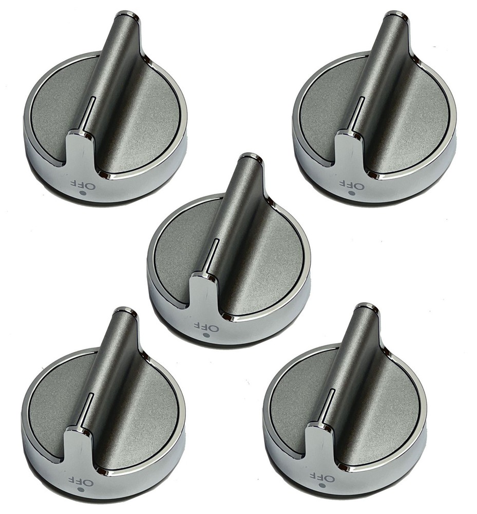 Whirlpool WFG540H0AS2 Range Oven Burner Knobs 5-Pack Replacement Set