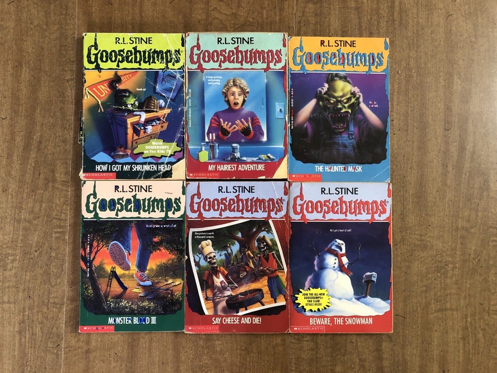 Goosebumps Book Lot Of 6 RL Stine Vintage 90s First Editions POOR CONDITION