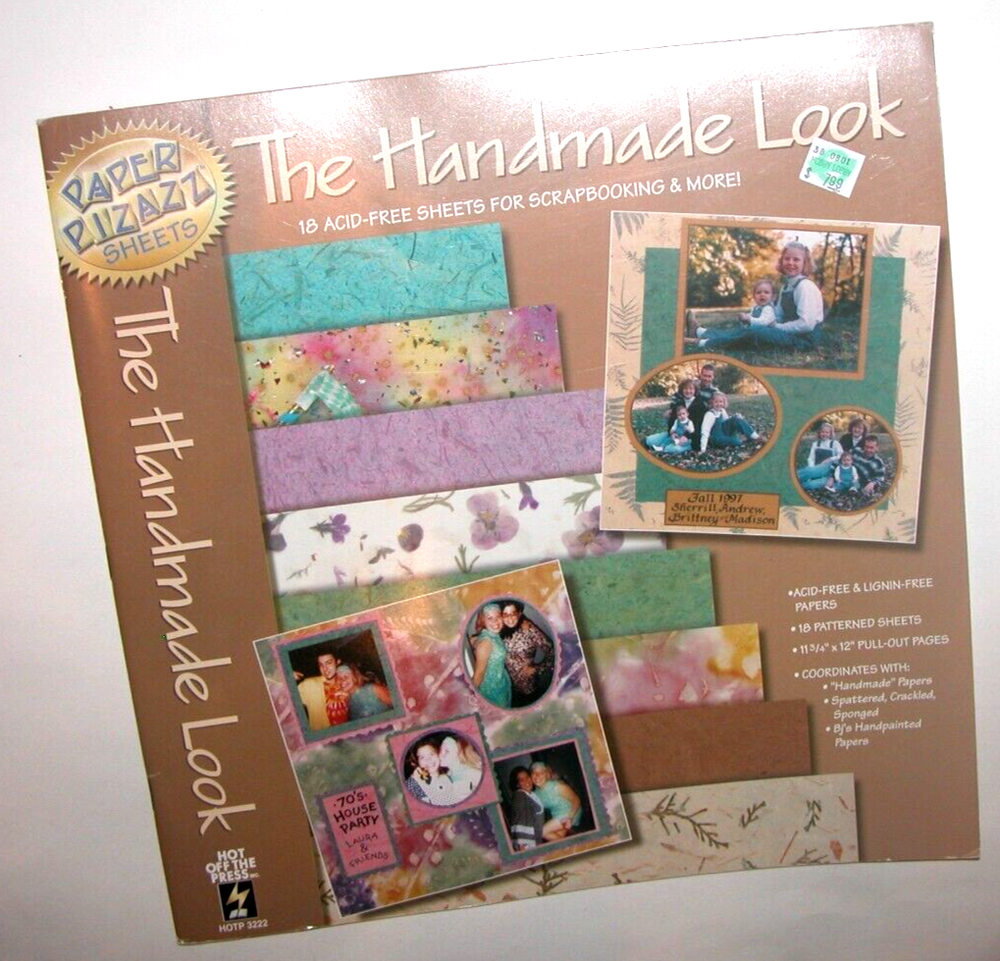 Handmade Look Acid-Free Scrapbook Paper Pack 16 Sheets 11.75x12-image