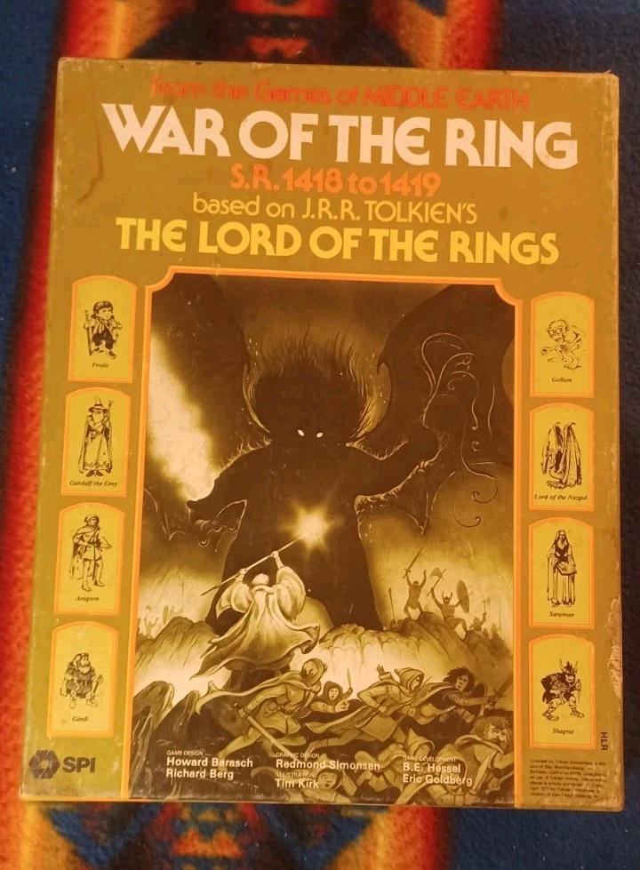 War of the Ring (SPI, 1977) J.R.R. Tolkien Lord of the Rings Board Game