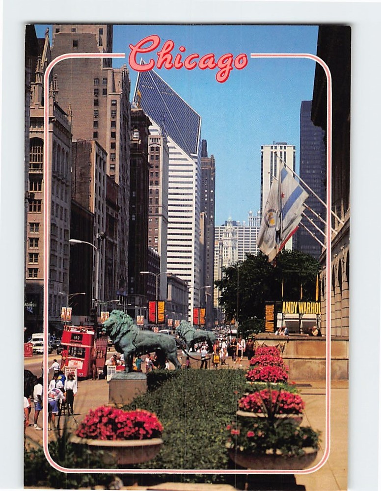 Postcard Art Institute Michigan Avenue Chicago Illinois USA
