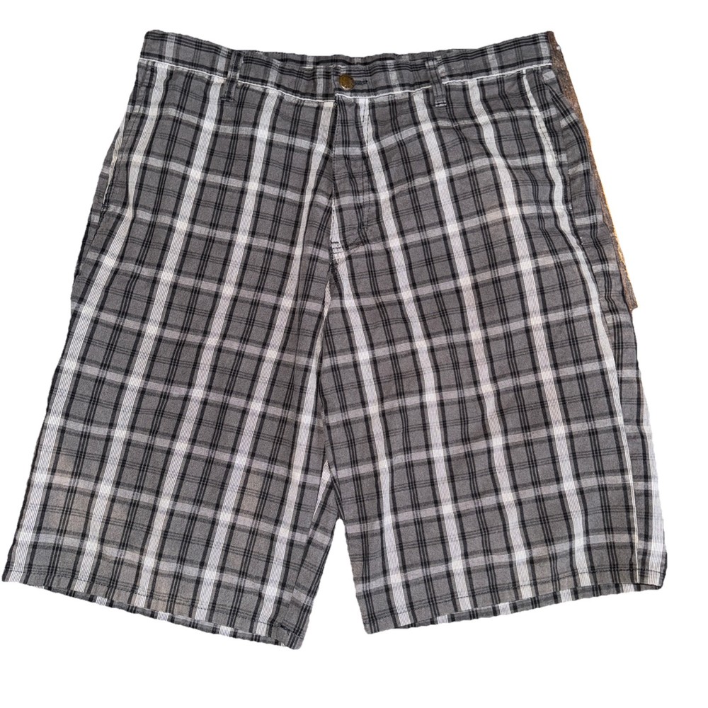 2012 Dickies Baggy Plaid Utility Work Shorts Loose Fit