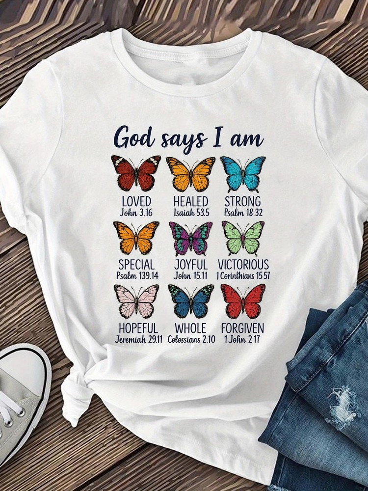 Colorful Butterfly Women's T-shirt