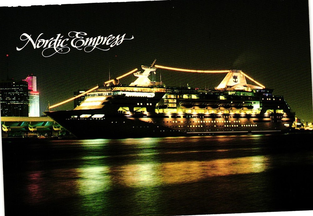 Vintage 4x6 Nordic Empress Cruise Ship Postcard 1960s-80s Retro Travel Memorabilia