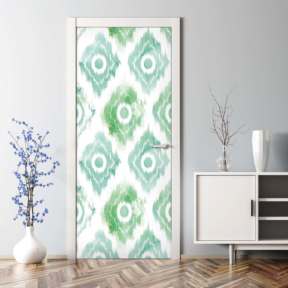 Modern Textile pattern Decal Simple decor Geometric Bubble Free Door sticker