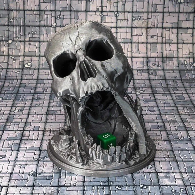 Screaming Skull Dice Tower, PLA Dungeons and Dragons Dnd Miniatures D&D Gift