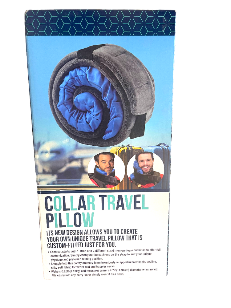 Custom-Fitted Collar Travel Pillow - New 12z Design - See Photos