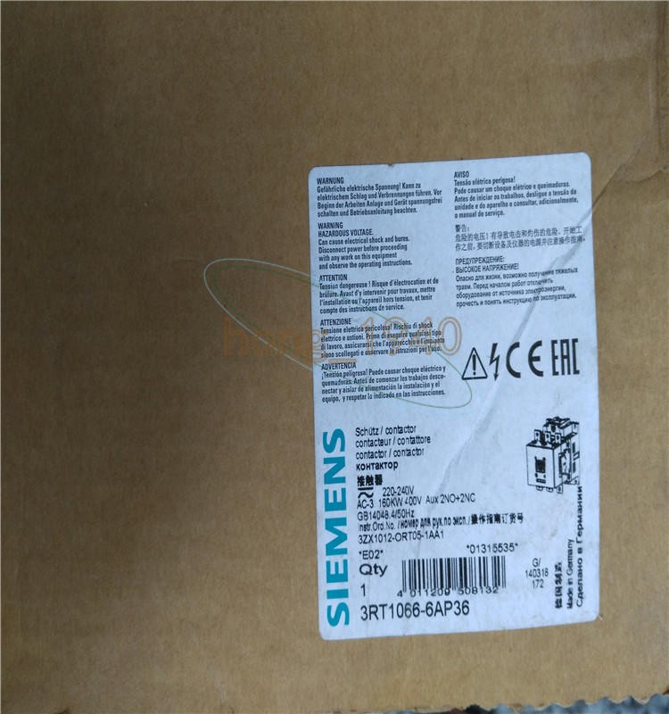 1PC New Siemens 3RT1066-6AP36 3RT1 066-6AP36 Power contactor