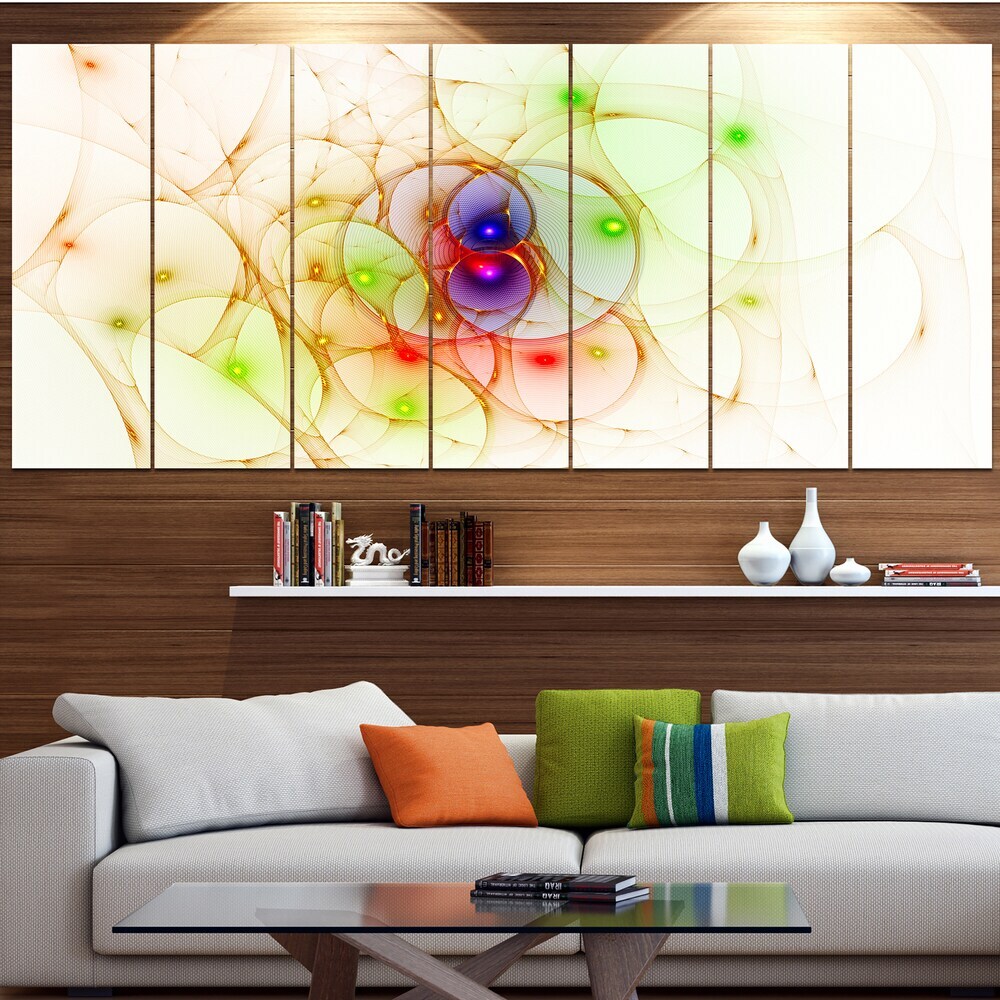 Designart Spherical Colorful Fractal Abstract Wall Art Oversized Canvas Decor