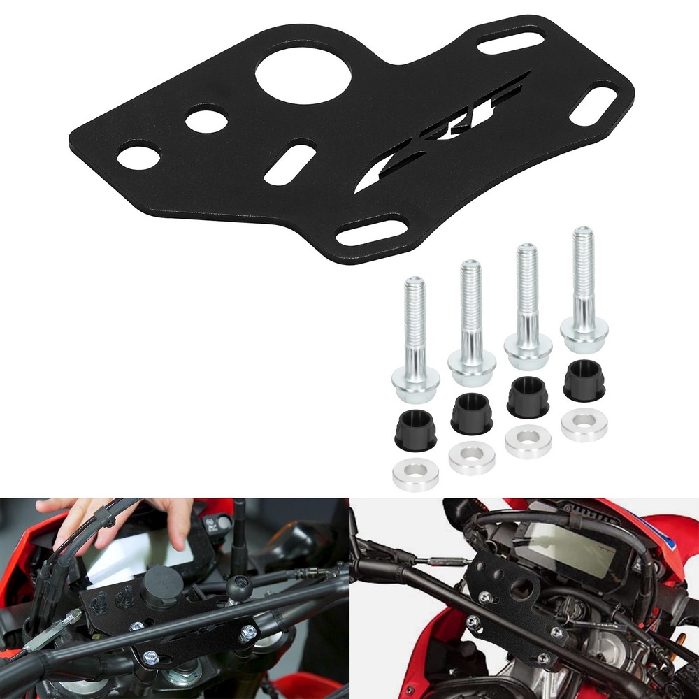 Black FRONT Auxiliary Dash Bare Panel ALUMINUM For HONDA CRF250L CRF300L (RALLY)