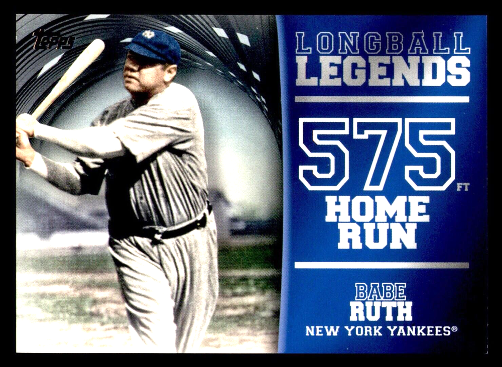 2018 Topps Babe Ruth Longball Legends Black #LL-3 Yankees 1/299