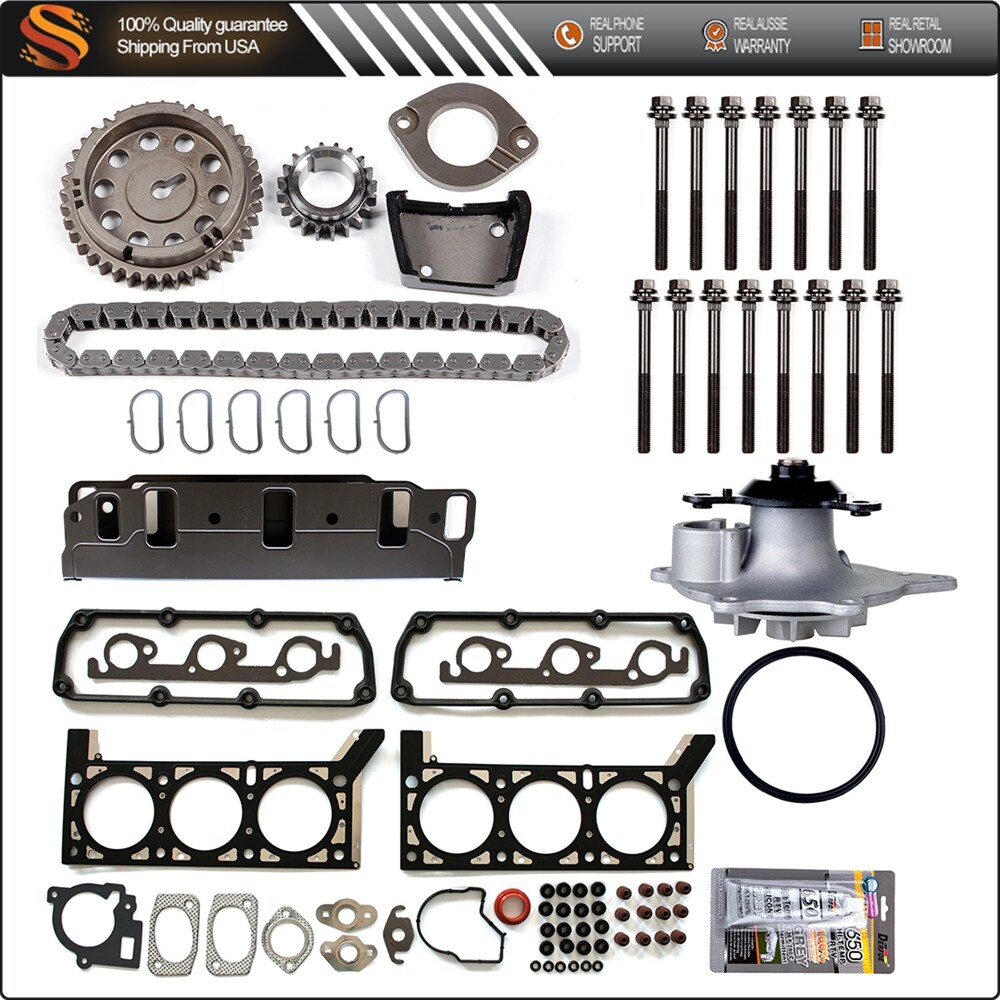 01-04 Dodge Caravan 3.3L Full Gasket & Timing Chain Kit Set