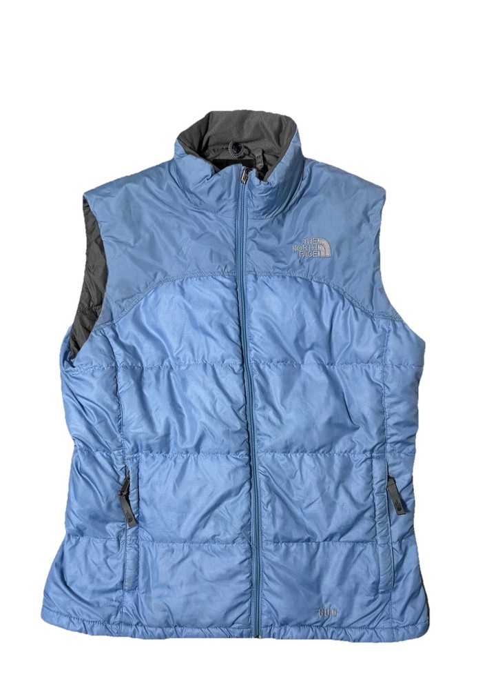 The North Face 600 Series Puffer Vest Girls XLarge Blue Down Goose Quilted