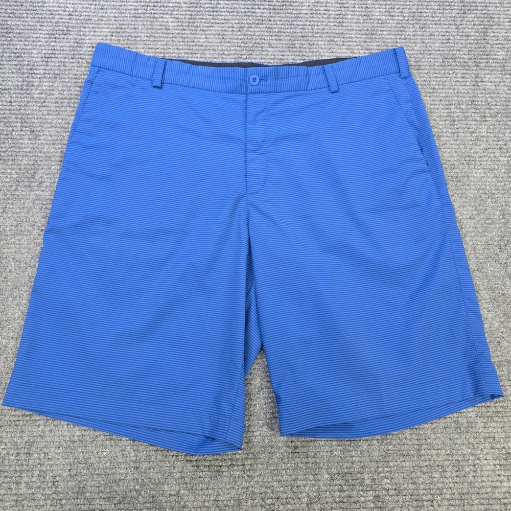 Nike Golf Shorts Mens 38 Blue Striped Dri Fit Tour Performance