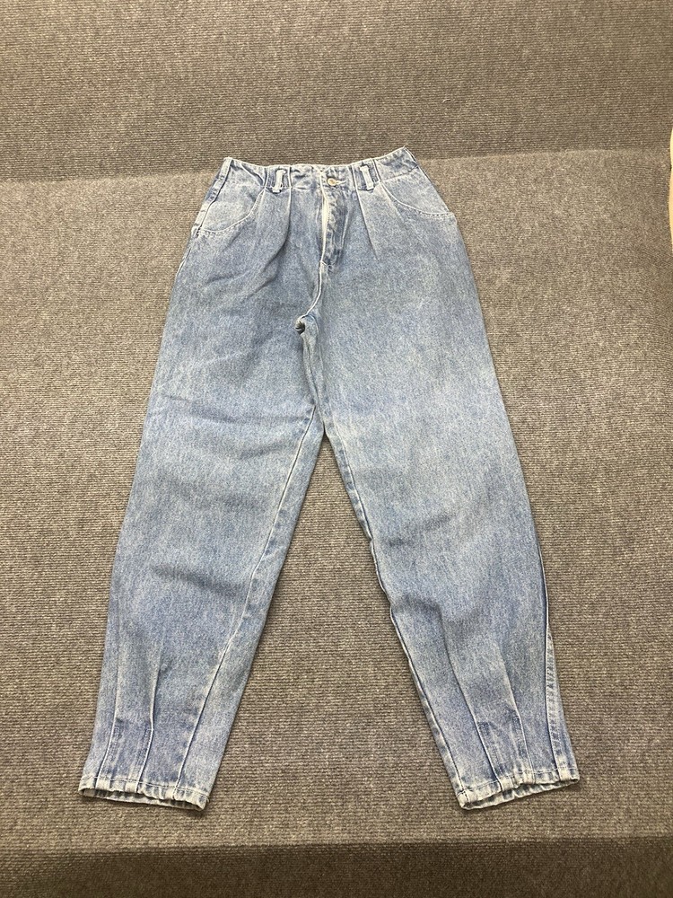 Vintage Corniche Denim Jeans Women’s Size 7/8 Blue Tapered Straight Pleated