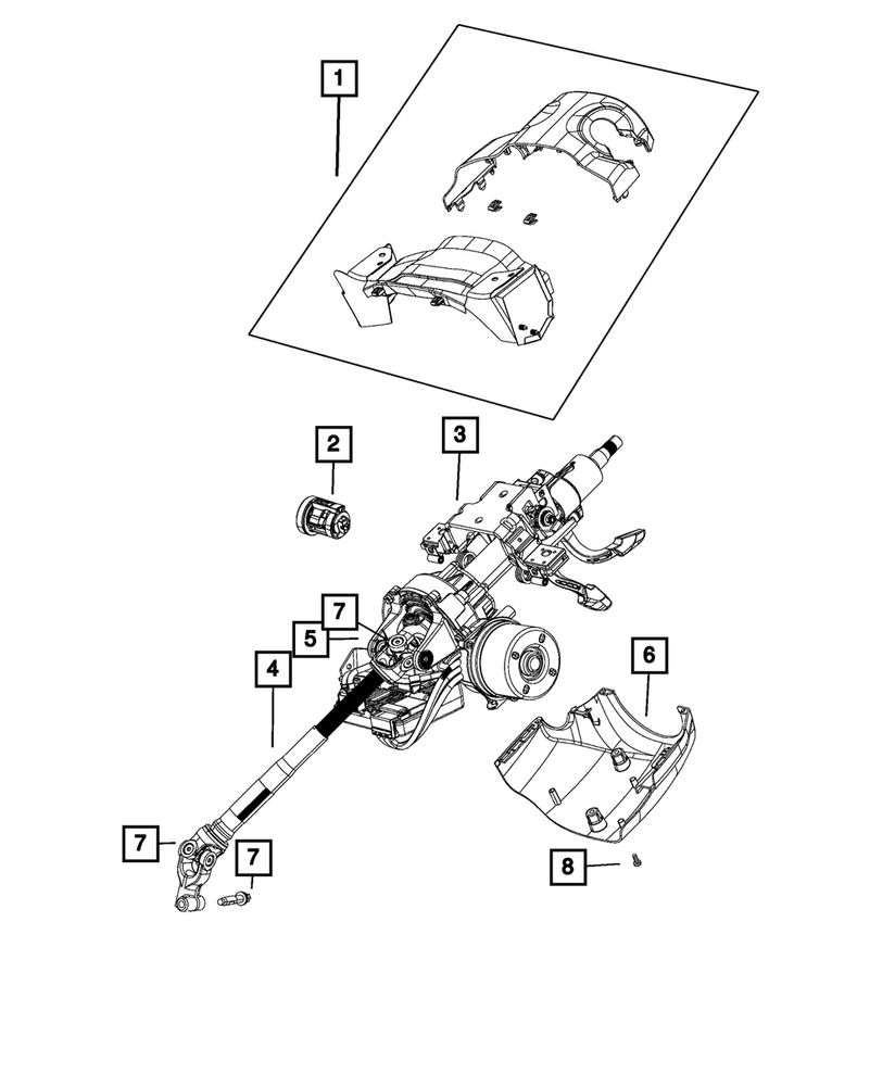 Genuine Mopar Steering Column Intermediate Shaft Lower 68408233AA