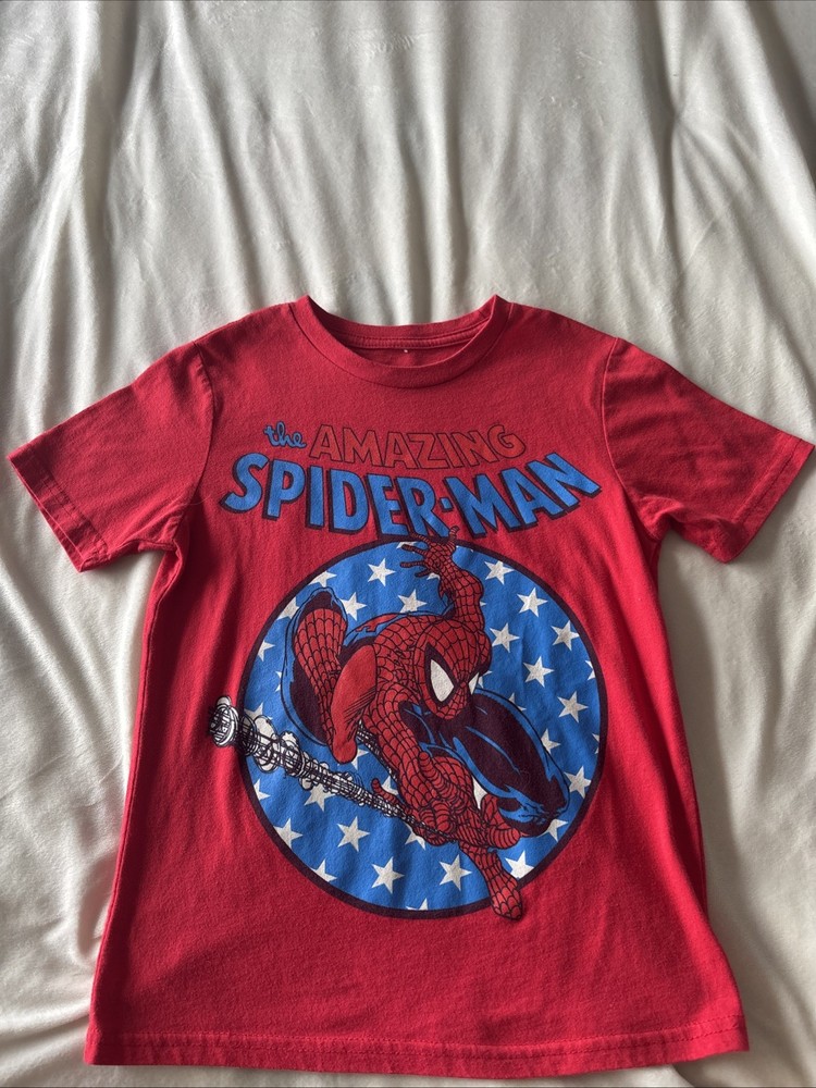 Marvel Amazing Spider-Man Children’s Kid’s Boy’s Red Blue T Shirt Size Small