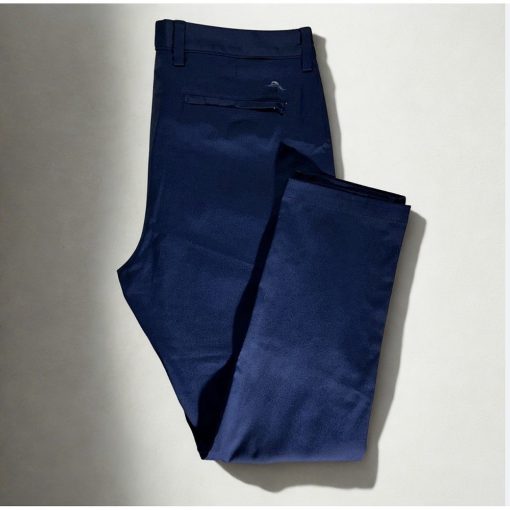 Tommy Bahama  Chino Pants Navy Blue Mens 36x32 Stretch Sateen