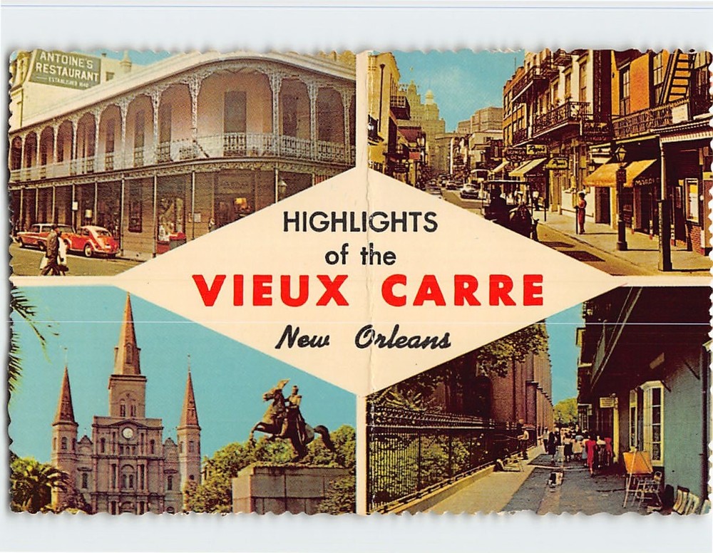 Postcard Highlights of the Vieux Carre New Orleans Louisiana USA