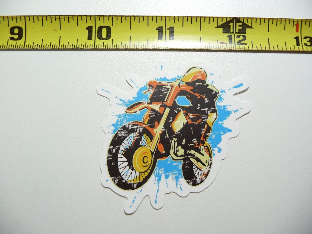 DIRT BIKE COLOR SPLASH DECAL STICKER MOTOCROSS RIDING MOTORCYCLE