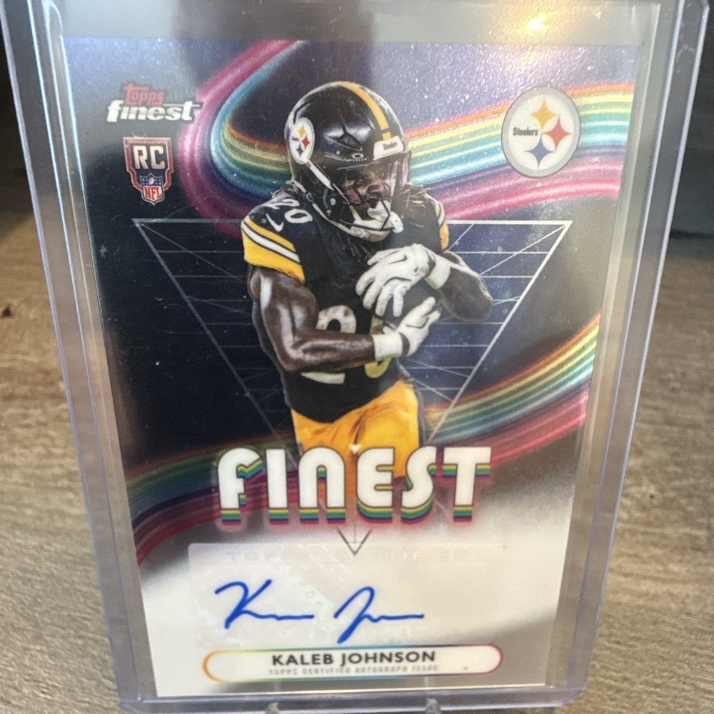 Topps 2025 Topps Chrome Kaleb Johnson Steelers Rookie Autograph RA-KJ
