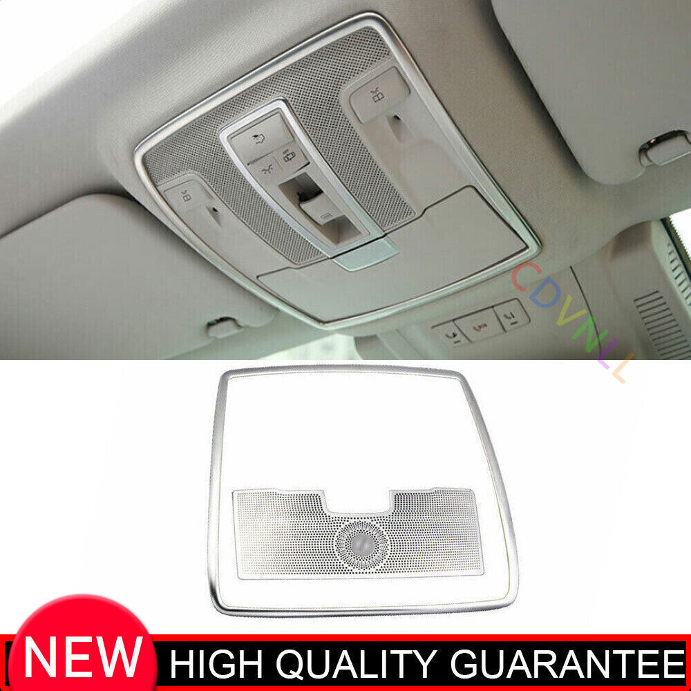 Para Benz GLE GLS 2016-19 Plateado Titanio Techo Luz de Lectura Marco Cubierta Borde 2x