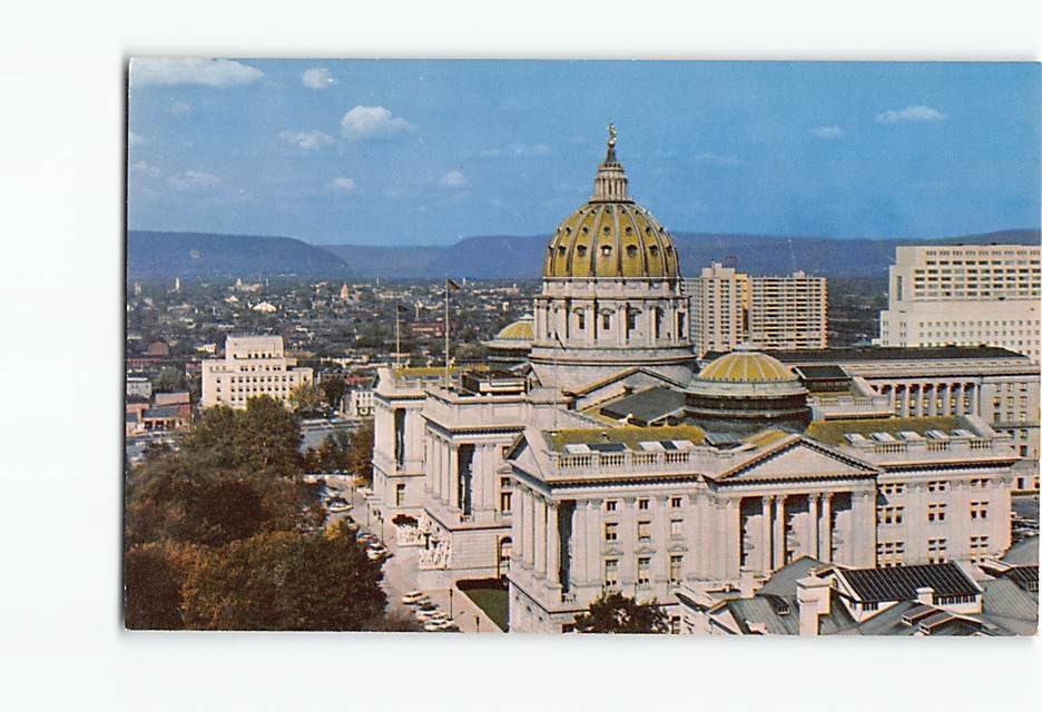 Postcard Main Capitol Building Harrisburg Pennsylvania USA